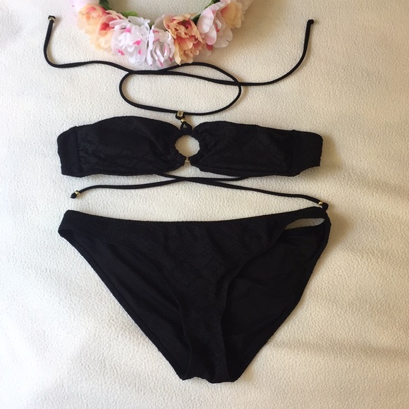 black sparkle bikini